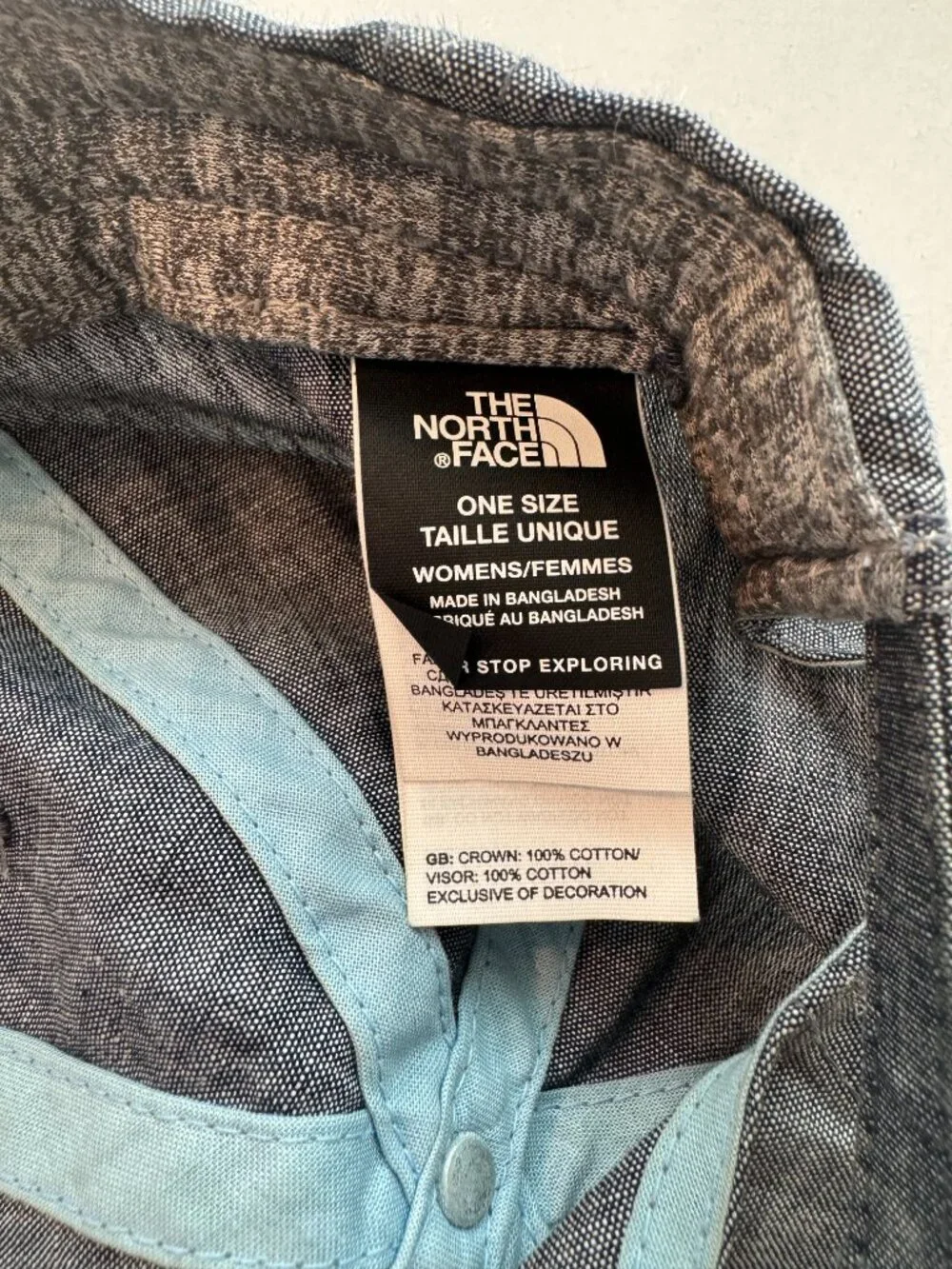 The North Face Hat Women's One Size Gray Blue Adjustable Strap